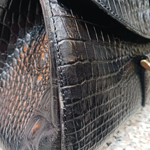 Brahmin Dayan Black Melbourne Leather Satchel - Picture 9 of 10